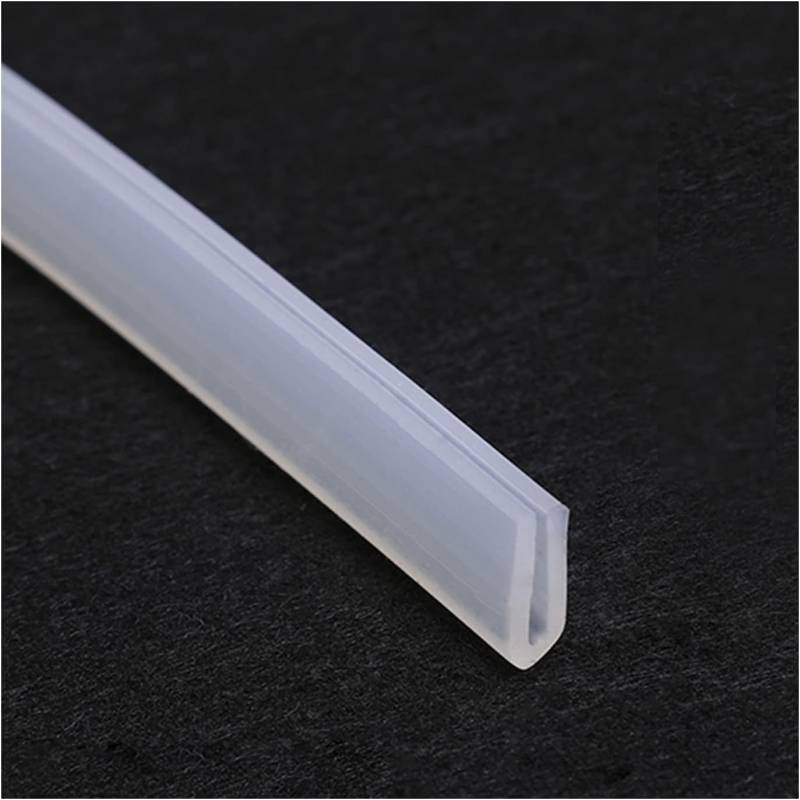 Dichtungsstreifen aus Silikonkautschuk, U-förmige Silikon-Kanalkanten-Gummidichtung, transparent, geeignet for die Tischseite, 5 Meter lang(7mmx13mm) von HLHLH