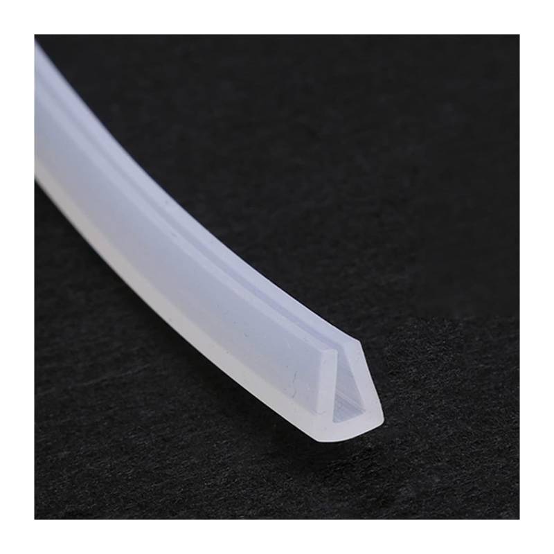 Dichtungsstreifen aus Silikonkautschuk, U-förmige Silikon-Kanalkanten-Gummidichtung, transparent, geeignet for die Tischseite, 5 Meter lang(8mmx10mm) von HLHLH