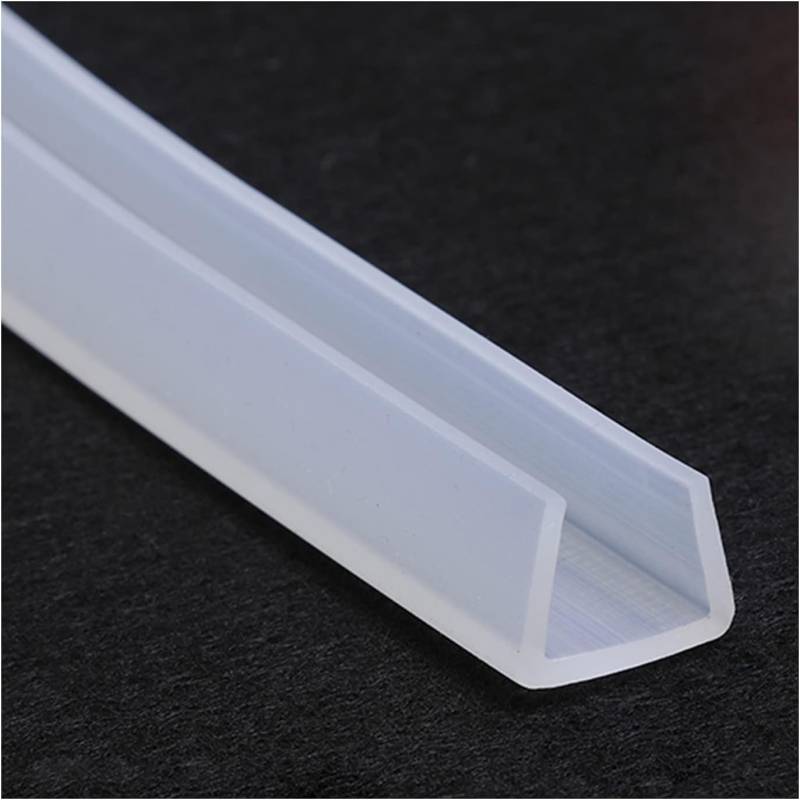 Dichtungsstreifen aus Silikonkautschuk, U-förmige Silikon-Kanalkantenverkleidung, transparente Gummidichtung, verwendet im Wohnzimmer-Badezimmer, Länge 5 Meter, Wandstärke 2 mm (Größe: 12 mm x 15 mm)( von HLHLH