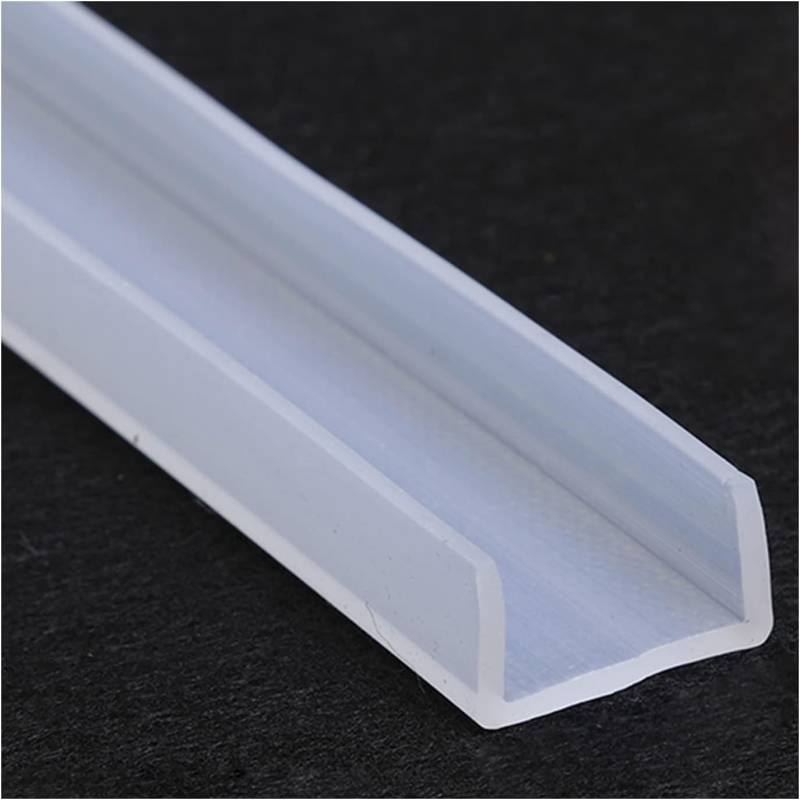 Dichtungsstreifen aus Silikonkautschuk, U-förmige Silikon-Kanalkantenverkleidung, transparente Gummidichtung, verwendet im Wohnzimmer-Badezimmer, Länge 5 Meter, Wandstärke 2 mm (Größe: 12 mm x 15 mm)( von HLHLH