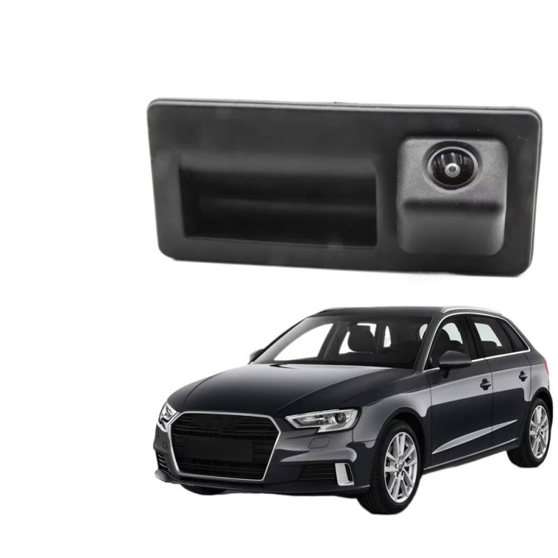 Drahtlose Rückfahrkamera CCD HD AHD Fisheye Rückansicht Kamera Für A3 Sportback Limousine 2012 2013 2014 2015 2016 2017 2018 2019 Auto Stamm Griff Monitor Auto-Rückfahrkamera(B150 CVBS 680x480) von HLJNLVBN