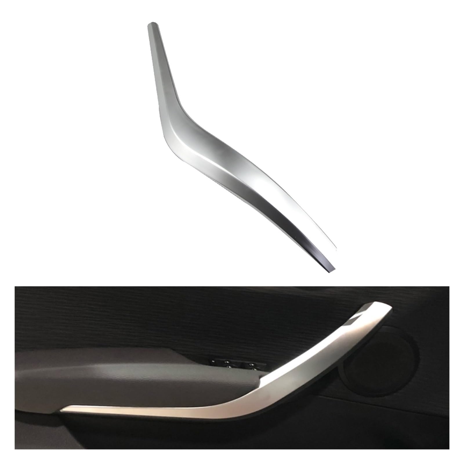 Innentürgriff 1/2-teilige Linke Und Rechte Seite des Auto-Innentürverkleidungsgriffs Zierabdeckung Für X1 E84 2010–2016 Auto-Innentürgriffabdeckungen Türgriff(Matte Silver-Left) von HLJNLVBN