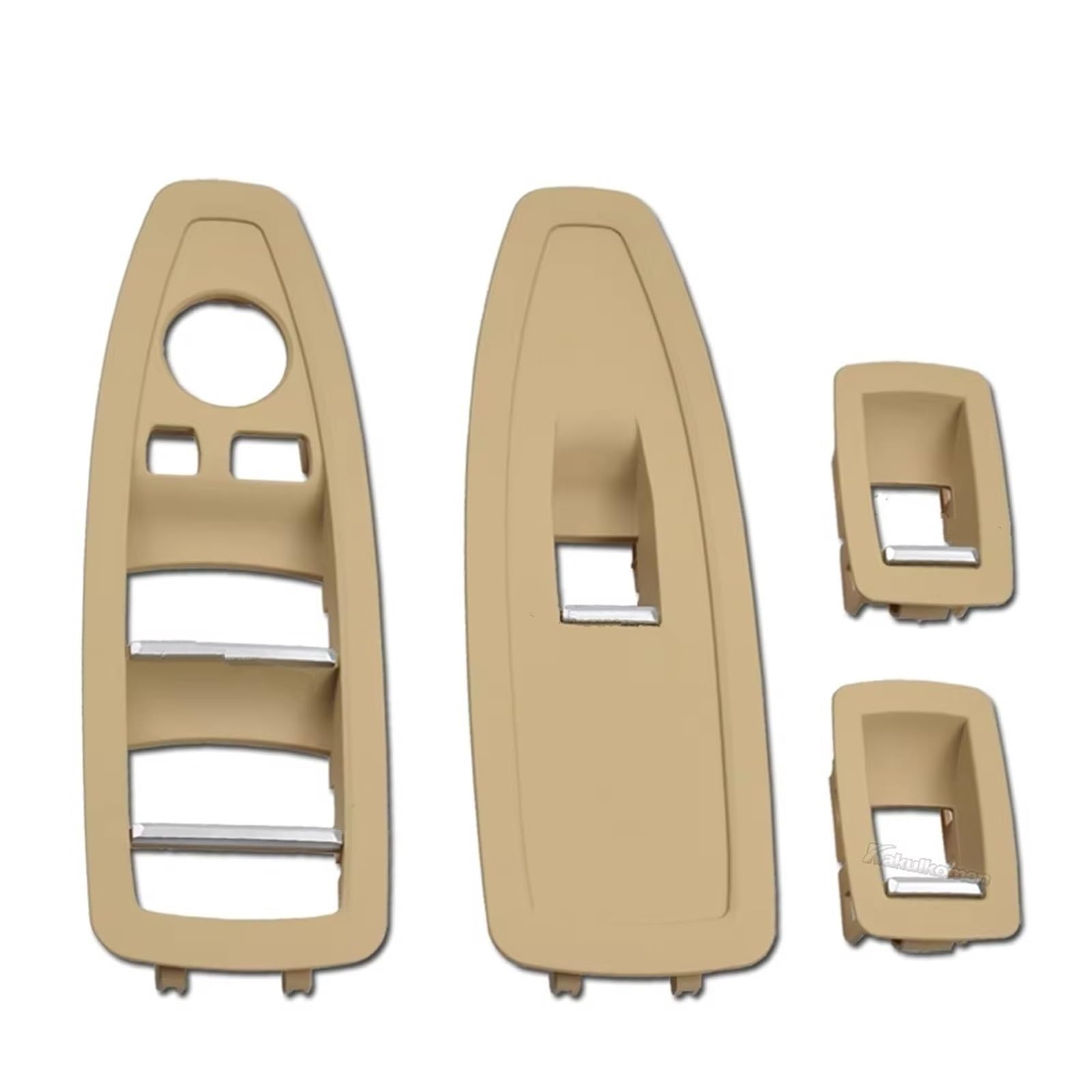 Innentürgriff Für 1 3 4 Serie F20 F30 F31 F34 F35 F36 318i 320i 330i 335i 2012-2019 LHD RHD Auto Innen Tür Fensterheber Schalter Abdeckung Trim Türgriff(A-Beige-4Piece Set) von HLJNLVBN