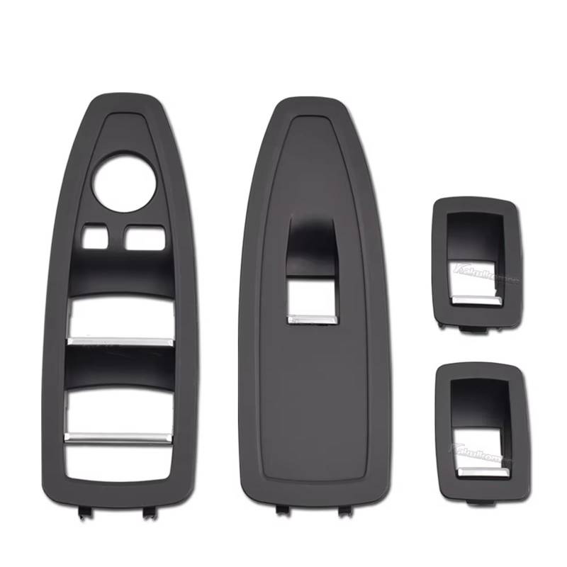 Innentürgriff Für 1 3 4 Serie F20 F30 F31 F34 F35 F36 318i 320i 330i 335i 2012-2019 LHD RHD Auto Innen Tür Fensterheber Schalter Abdeckung Trim Türgriff(A-Black-4Piece Set) von HLJNLVBN