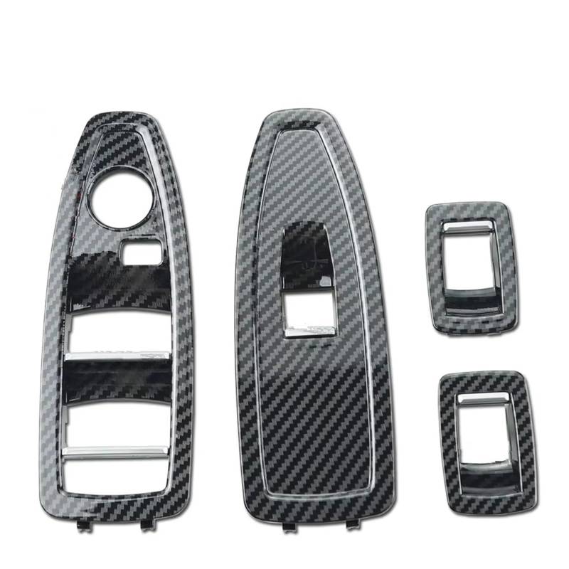 Innentürgriff Für 1 3 4 Serie F20 F30 F31 F34 F35 F36 318i 320i 330i 335i 2012-2019 LHD RHD Auto Innen Tür Fensterheber Schalter Abdeckung Trim Türgriff(B-Carbon-4Piece Set) von HLJNLVBN