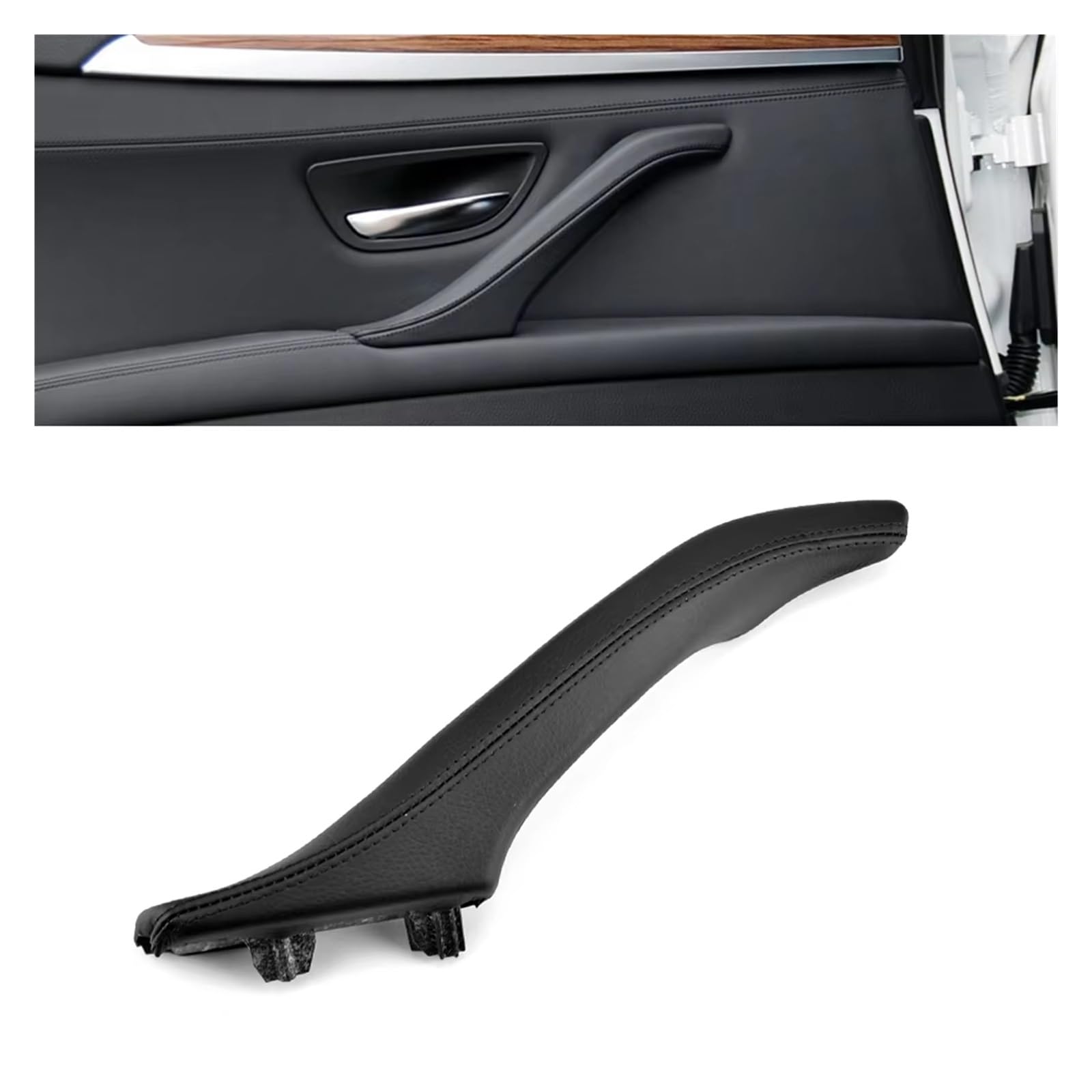 Innentürgriff Für 5 Series F10 F11 F18 520i 523i 525i 528i 535i 51417225854 LHD RHD Leder Innen Tür Pull Griff Montage Türgriff(Schwarze Linke) von HLJNLVBN