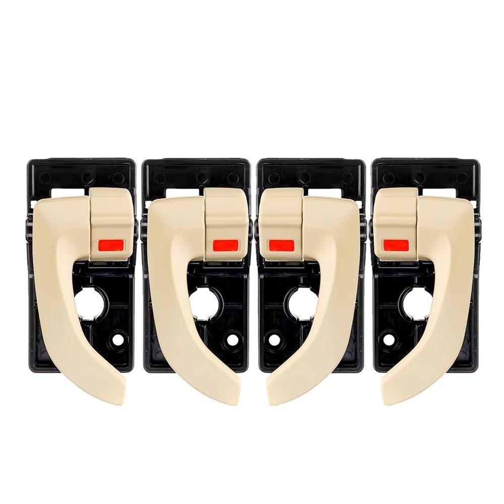 Innentürgriff Für HyundaiFür Tucson 2005 2006 2007 2008 2009 2/4-teiliges Auto-Innentürgriff-Ersatzset Für Links Und Rechts, Autozubehör Türgriff(4Piece Set Beige) von HLJNLVBN