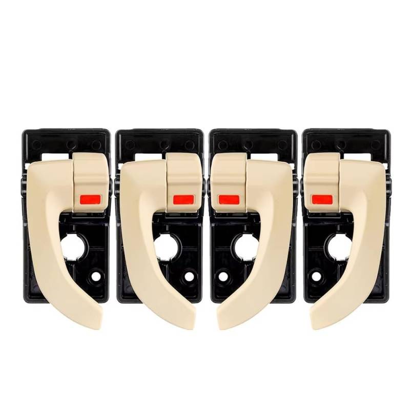 Innentürgriff Für HyundaiFür Tucson 2005 2006 2007 2008 2009 2/4-teiliges Auto-Innentürgriff-Ersatzset Für Links Und Rechts, Autozubehör Türgriff(4Piece Set Beige) von HLJNLVBN