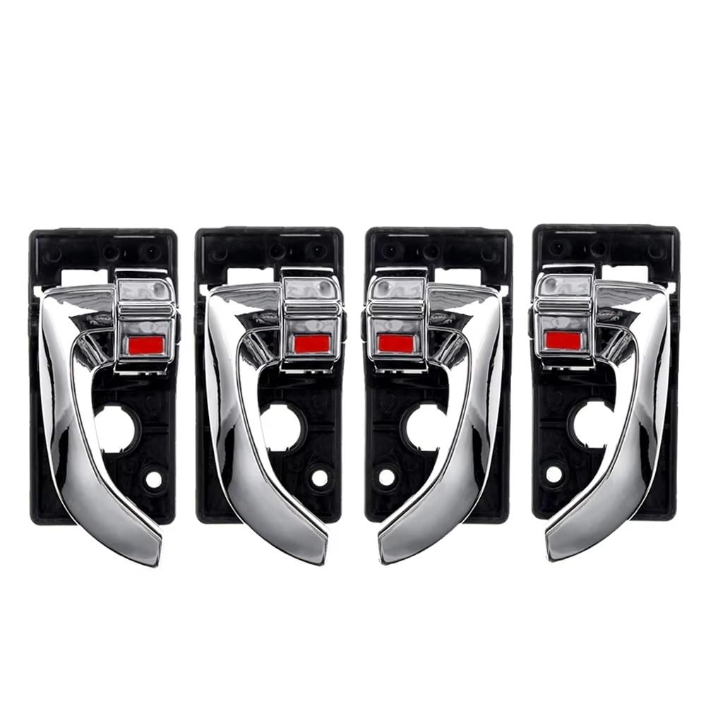 Innentürgriff Für HyundaiFür Tucson 2005 2006 2007 2008 2009 2/4-teiliges Auto-Innentürgriff-Ersatzset Für Links Und Rechts, Autozubehör Türgriff(4Piece Set Chrome) von HLJNLVBN