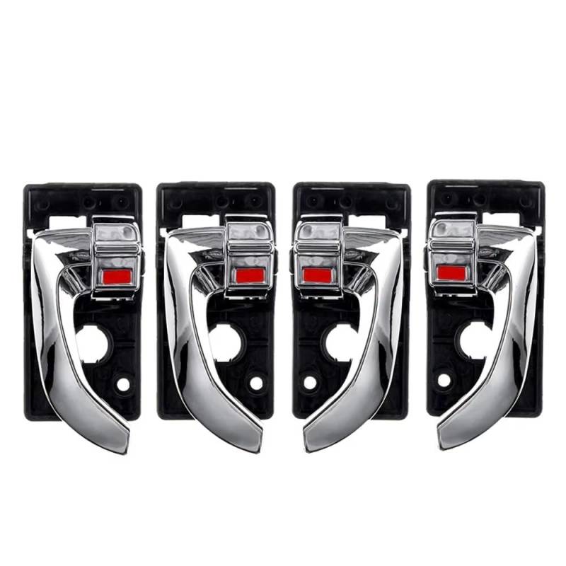 Innentürgriff Für HyundaiFür Tucson 2005 2006 2007 2008 2009 2/4-teiliges Auto-Innentürgriff-Ersatzset Für Links Und Rechts, Autozubehör Türgriff(4Piece Set Chrome) von HLJNLVBN