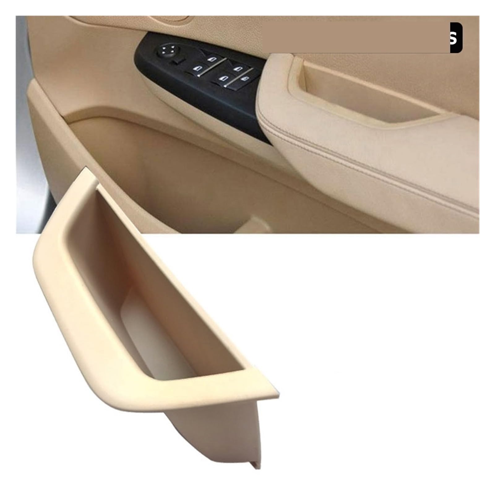Innentürgriff Für X3 X4 F25 F26 2010-2016 LHD RHD Innentürgriff Mit Lederbezug Trim Full Set Türgriff(Front Right Beige) von HLJNLVBN