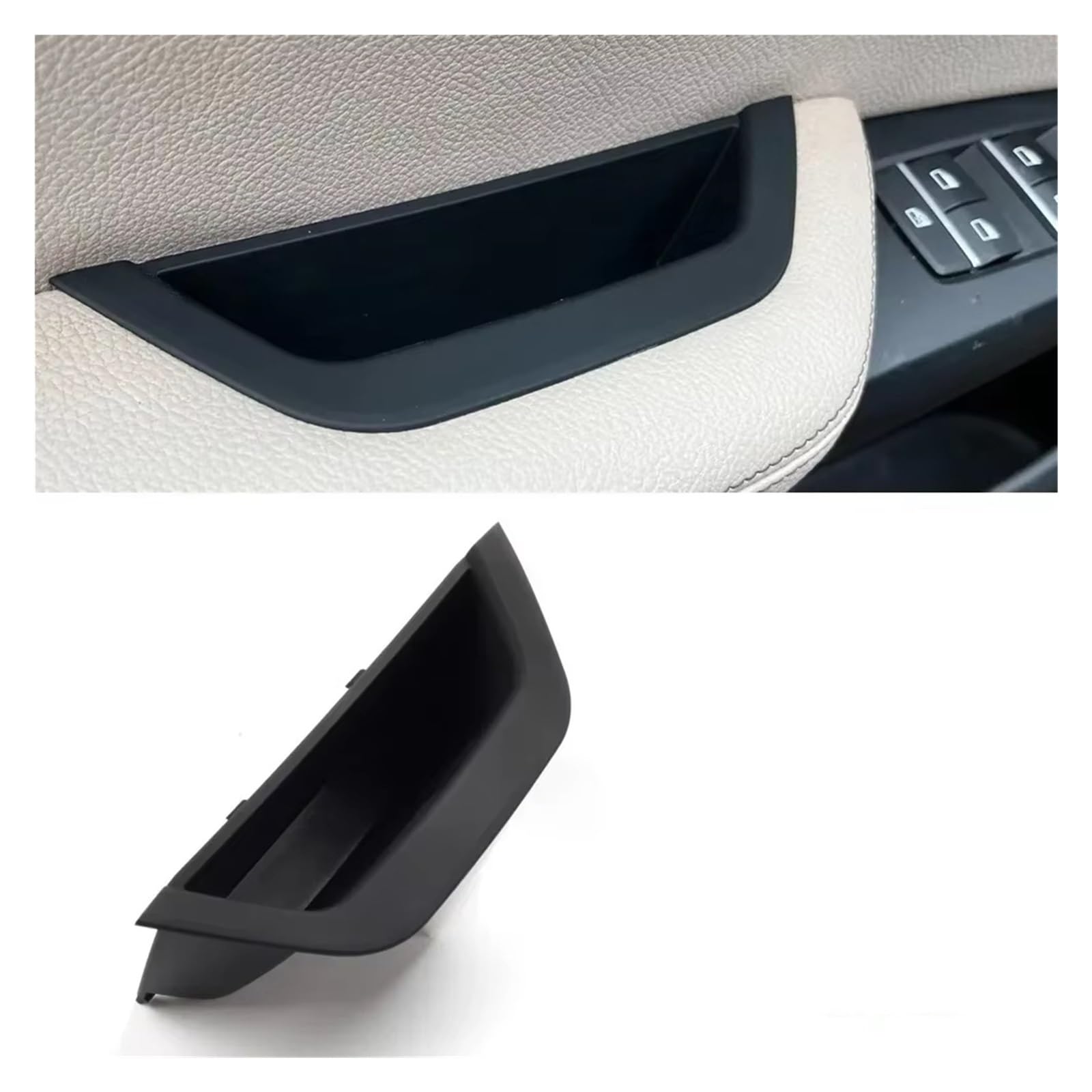 Innentürgriff Für X3 X4 F25 F26 2010-2017 51417250307 LHD RHD Innen Fahrer Tür Pull Griff Armlehne Panel Abdeckung Lagerung Box Türgriff(Black-LHD) von HLJNLVBN