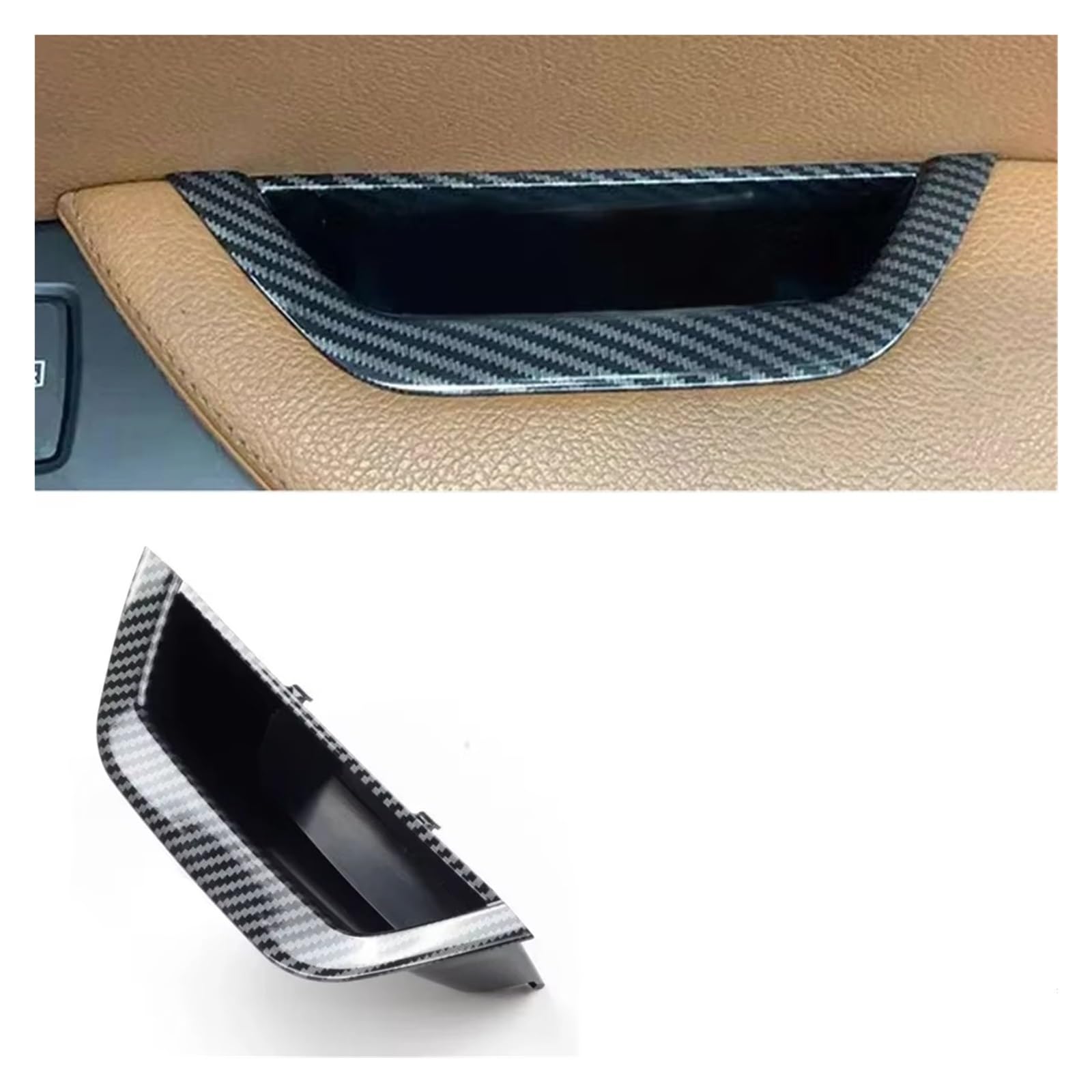 Innentürgriff Für X3 X4 F25 F26 2010-2017 51417250307 LHD RHD Innen Fahrer Tür Pull Griff Armlehne Panel Abdeckung Lagerung Box Türgriff(Carbon Fiber-RHD) von HLJNLVBN