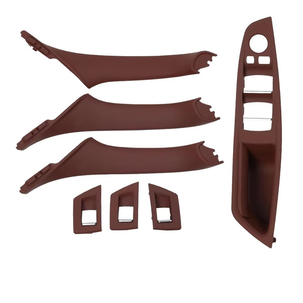 Innentürgriff LHD RHD Auto Innentür Armlehne Innen Pull Griff Set Für 5 Series F10 F11 523i 525i 528i 530i Türgriff(RHD Redbrown) von HLJNLVBN