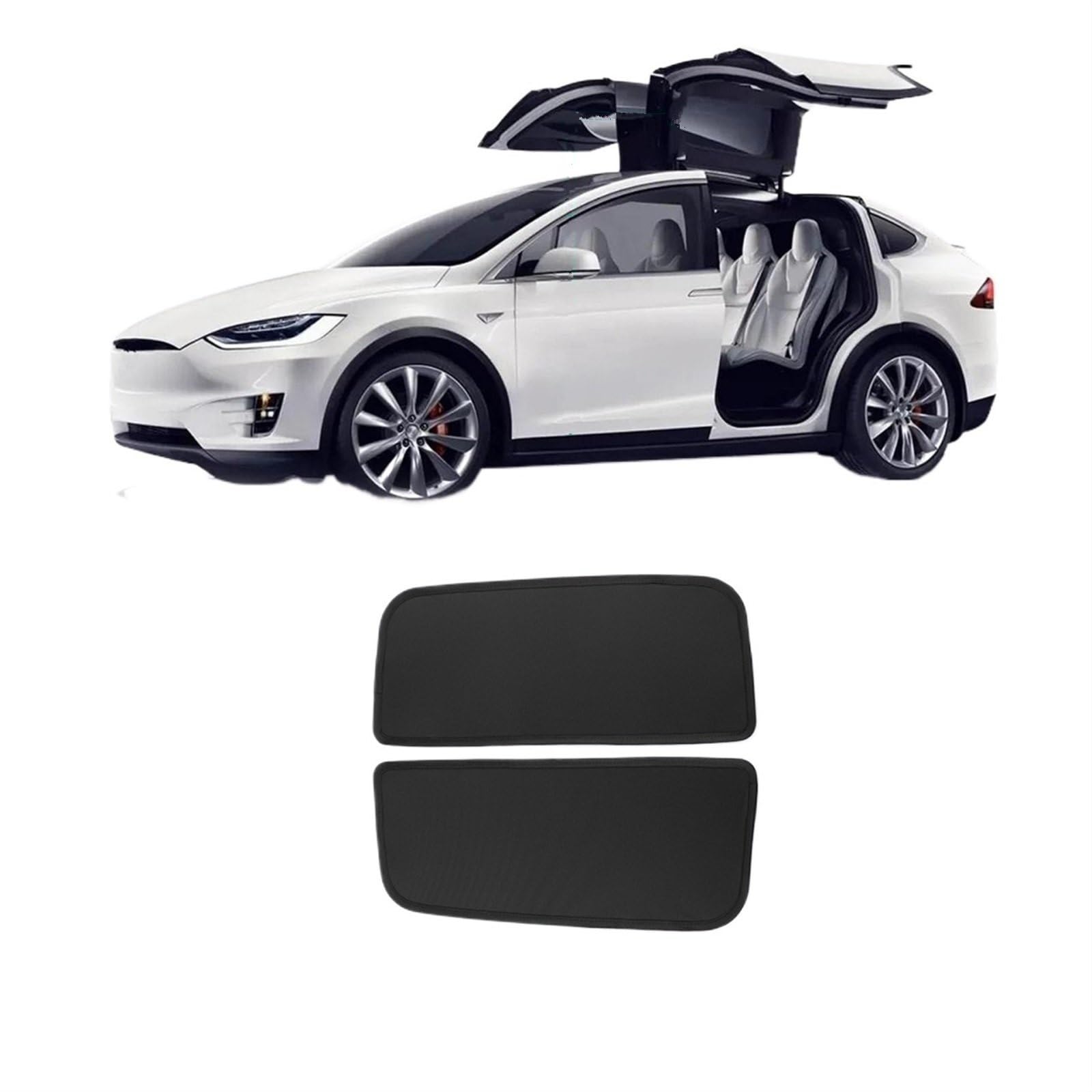 Sonnenschutz Vorhang Für Tesla Für Modell X 2023 2024 Dachfenster Rollo Shading Net Glas Dach Dachfenster Sonnenschirm UV Schutz Sonnenschutz Auto Fenster Sonnenschutz(MX-GA33L-B) von HLJNLVBN