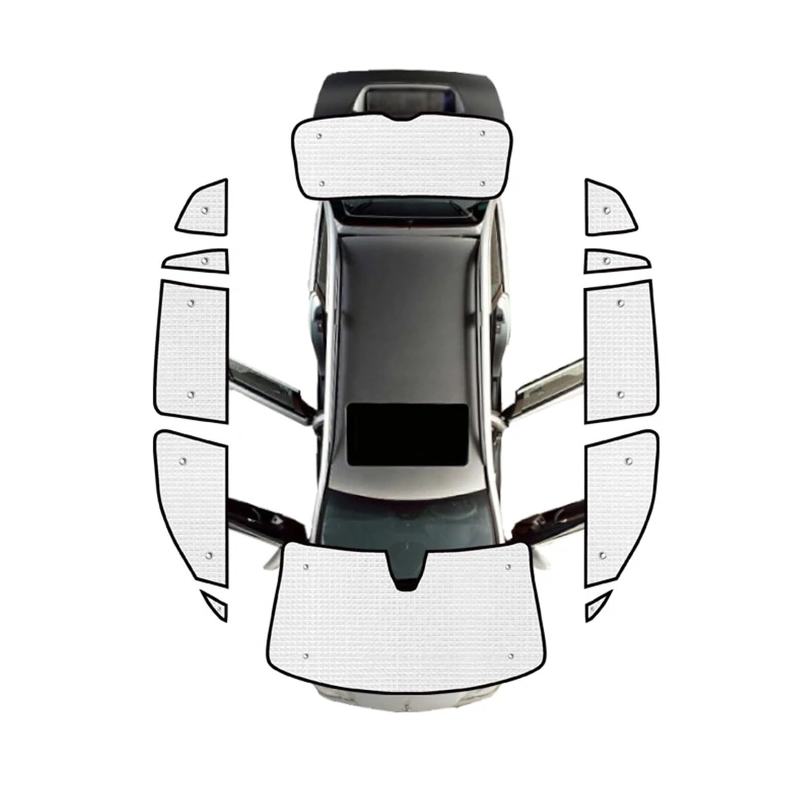 Sonnenschutz Vorhang Volle Abdeckungen Sonnenschirme Auto Windschutzscheiben Zubehör Schutz Vorne Hinten Für VW Für Tiguan MK2 2017 2018 2019 2020 2021 Auto Fenster Sonnenschutz(All) von HLJNLVBN