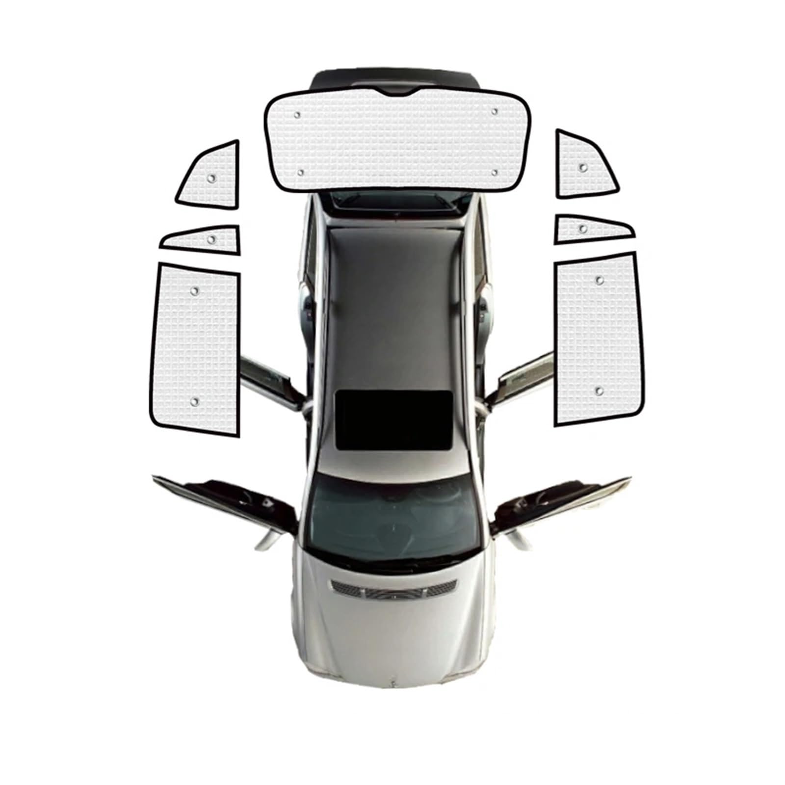 Sonnenschutz Vorhang Volle Abdeckungen Sonnenschirme Auto Windschutzscheiben Zubehör Schutz Vorne Hinten Für VW Für Tiguan MK2 2017 2018 2019 2020 2021 Auto Fenster Sonnenschutz(Rear Windows) von HLJNLVBN
