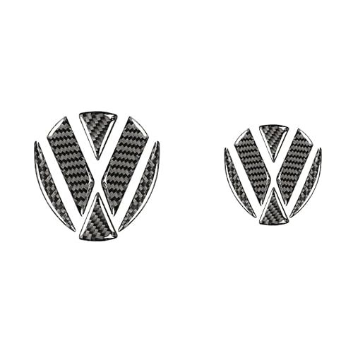 HLMNAKE Interior Sticker Abdeckung aus Carbonfaser, Auto Trim Tuning Dekoration Accessoires für 2014-2020 VW Golf 7 (Embleme Front + Hinten) von HLMNAKE