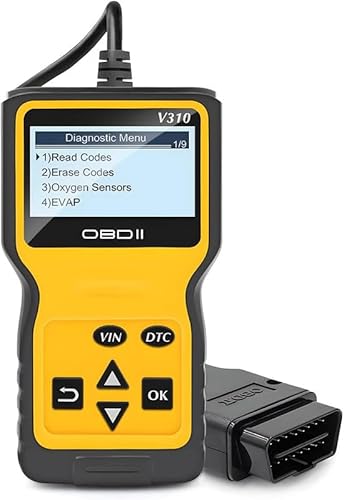 OBD2 Diagnosegerät, Fehlerauslesegerät mit Alle OBDII Funktionen, Universal LKW und KFZ, 6 Sprachen KFZ Diagnosegerät für nach 2000 Alle Fahrzeuge, Universal Fehlercode Auslesegerät für PKW (V310) OBD2 Diagnosegerät, Fehlerauslesegerät mit Alle OBDII Funktionen, Universal LKW und KFZ, 6 Sprachen KFZ Diagnosegerät für nach 2000 Alle Fahrzeuge, Universal Fehlercode Auslesegerät für PKW (V310) von HLMNAKE