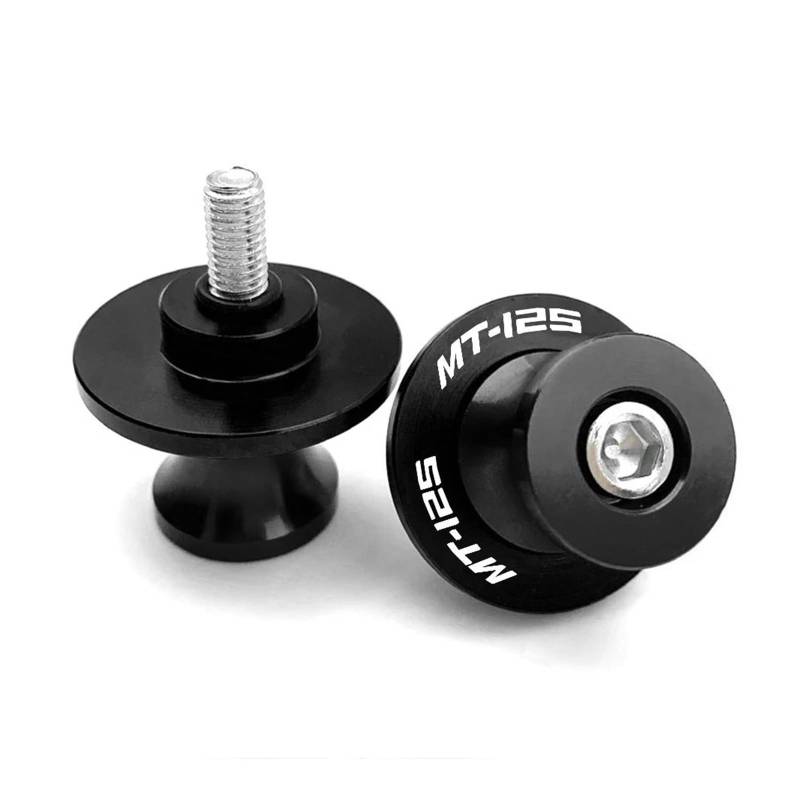 HMILOT Schwingarm Spule Slider Für YA&MAHA MT-125 MT125 2014-2023 Motorrad-Schwingen-Schieber-Ständerschrauben(Schwarz) von HMILOT
