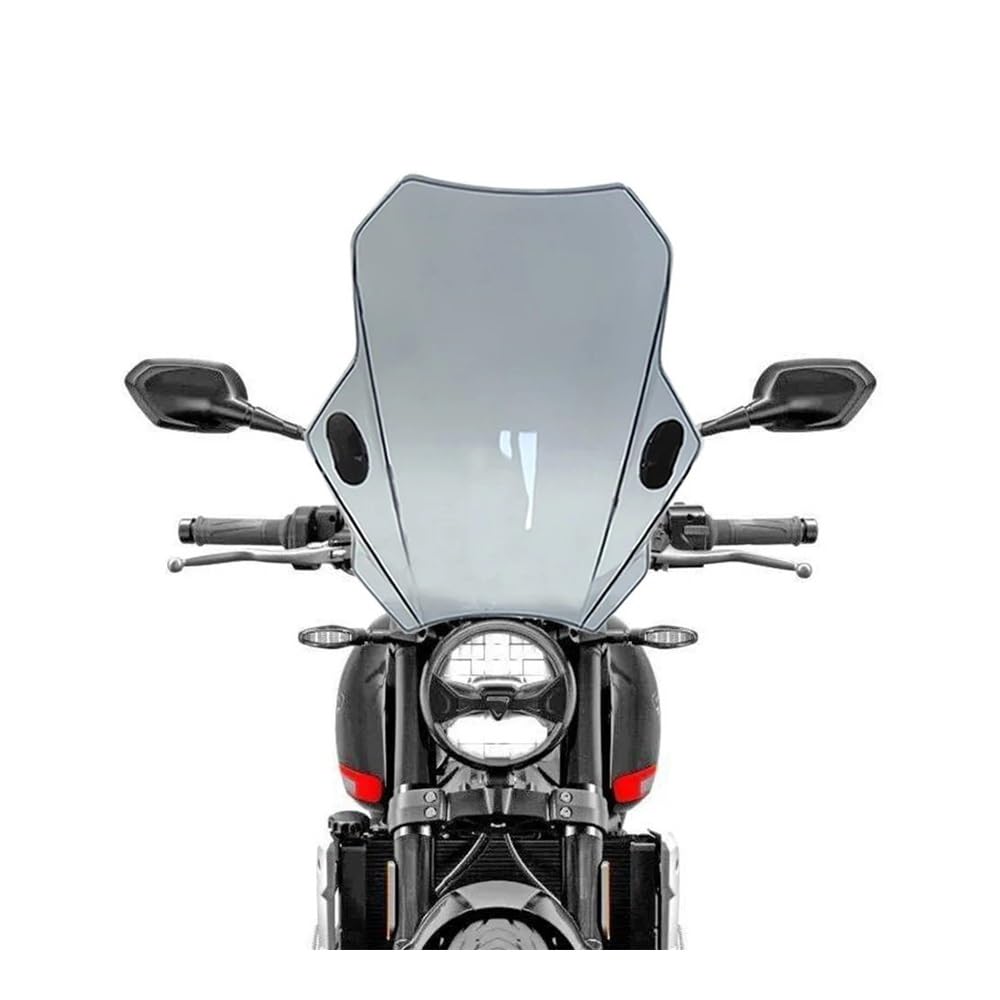 HMLTD Motorrad Windschild Für TRIUM-PH Für Trident 660 Für Trident660 2021 2022 2023 Windschutz Deflektor Abdeckungen Bildschirm Geändert Motorrad (Color : Hellgrau) von HMLTD