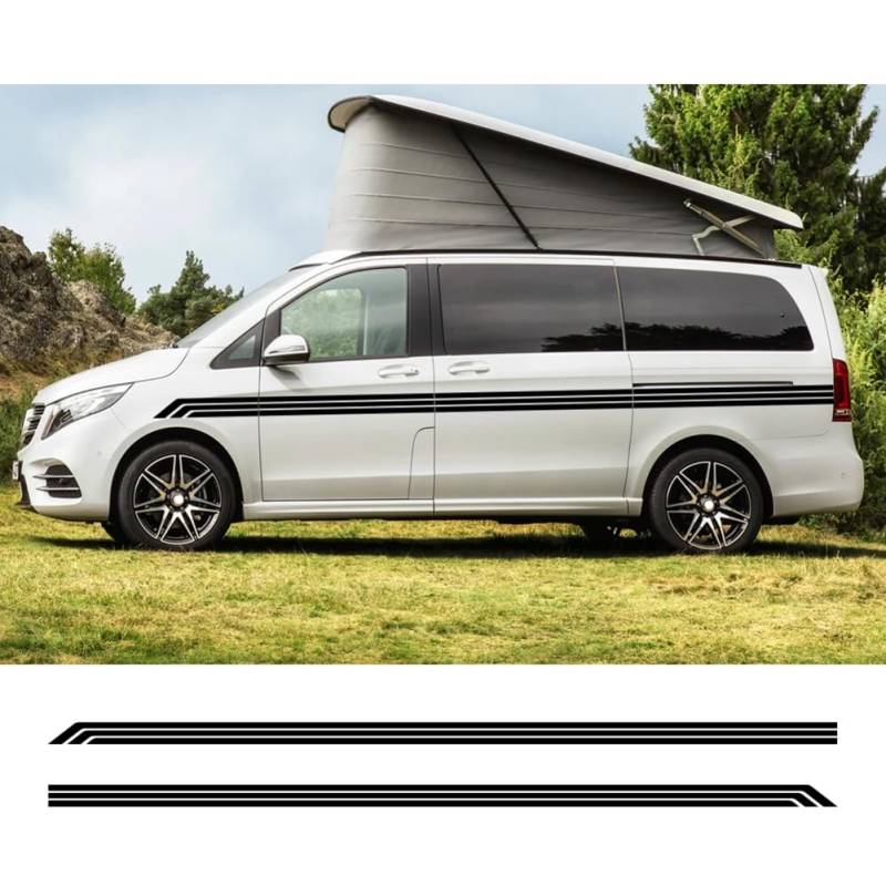 2 STÜCKE Auto-Langseitenlinienaufkleber, Für M=ercedes B=ENZ Vito W447 W639 3 V-Klasse Auto DIY Vinyl-Grafikaufkleber Tuning-Zubehör von HMLZSJ