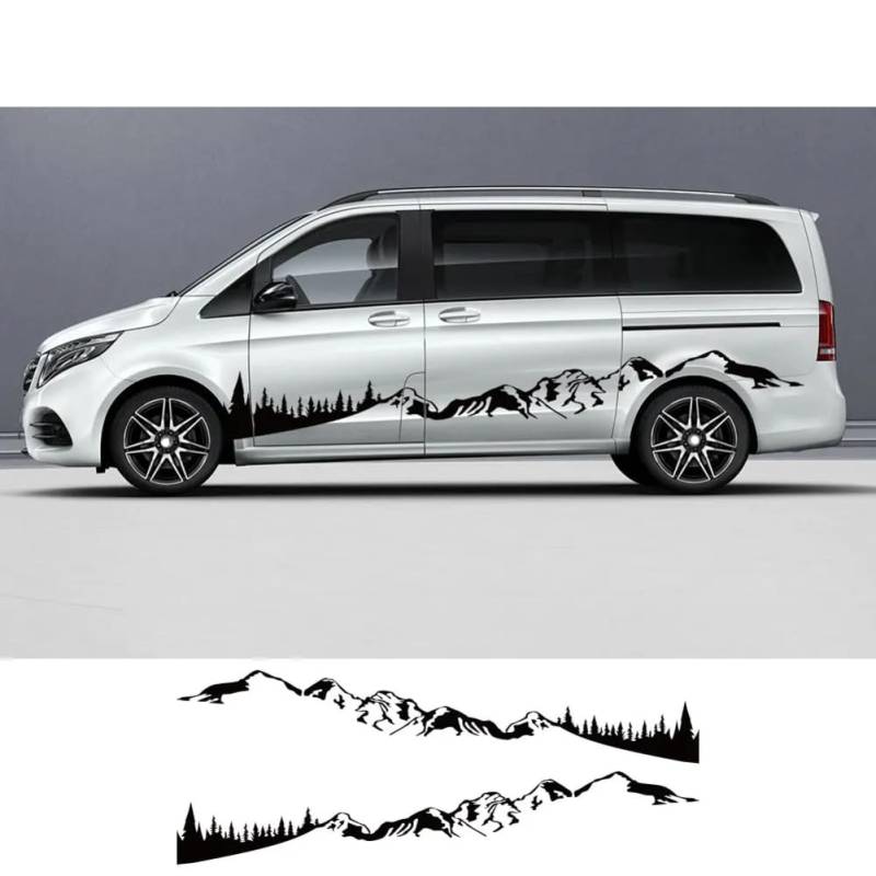 2 Stück/Lot Autoaufkleber, für B=ENZ Vito V-Klasse W447 Viano W639 Wohnmobil DIY Grafiken Vinyl Aufkleber Tuning Zubehör von HMLZSJ