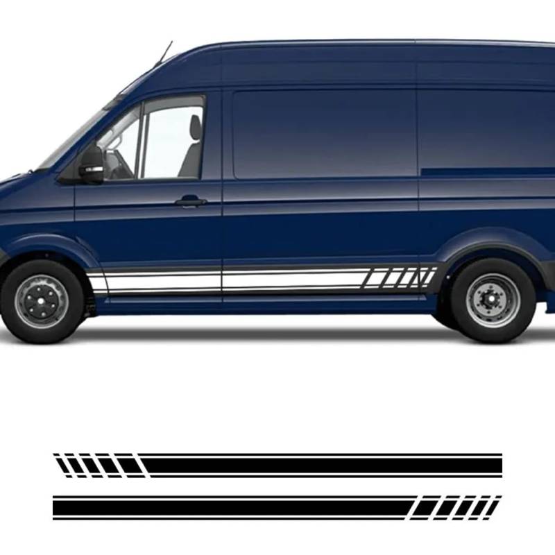 2-teilige Autoaufkleber, für V=W Crafter Streifen Sport Styling Grafiken Wohnmobil Vinyl Dekor Aufkleber Auto Tuning Zubehör von HMLZSJ