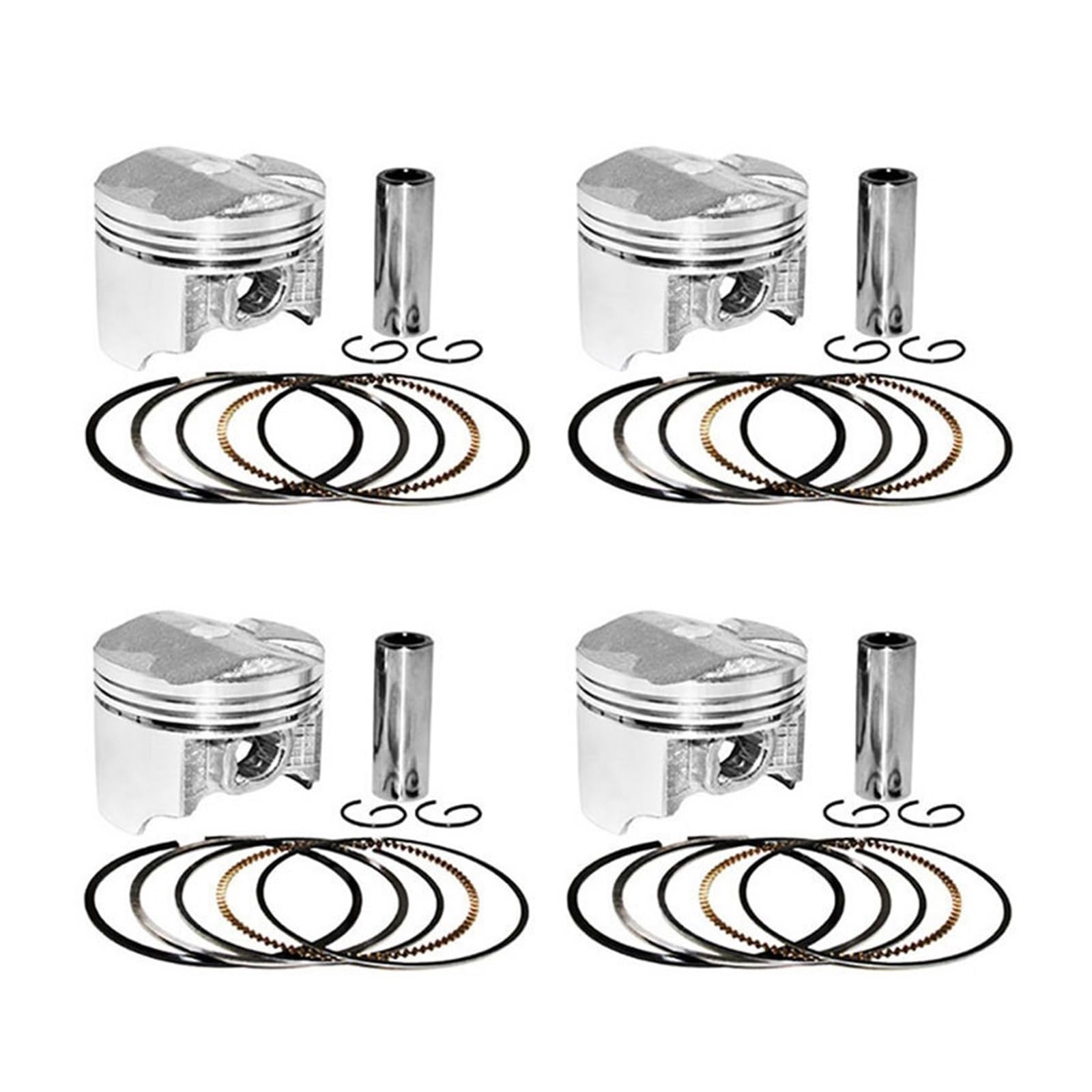 4sets Motorrad Zubehör Zylinder Größe 55mm ~ 56mm Kolben Ringe Full Kit for CB400SF CB-1 VTEC400(4 sets 56mm) von HMLZSJ