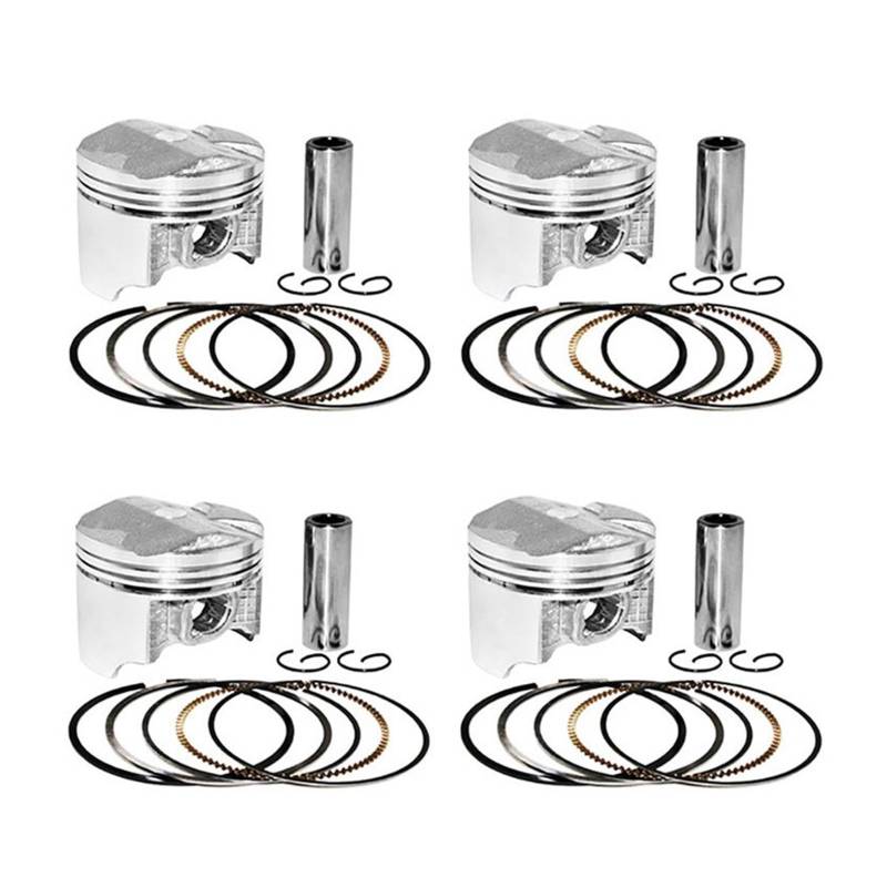 Motorradzubehör Zylinder STD ~ + 150 Größe 55 mm ~ 56,50 mm Kolbenringe Komplettsatz for VFR400 21 24 30 NC30 RVF35(4 sets 55.75mm) von HMLZSJ