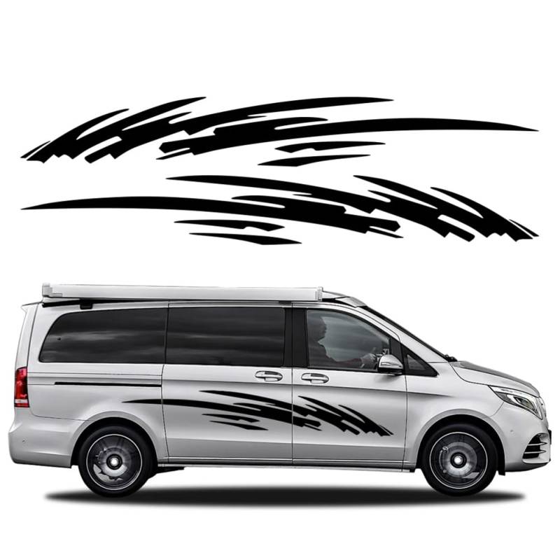 Van Graphics Splash Sticker Vinyl Lustiges Dekor Aufkleber Auto-Tuning-Zubehör, für Wohnmobil, Wohnmobil, Wohnwagen, Fracht, MPV-Panel von HMLZSJ