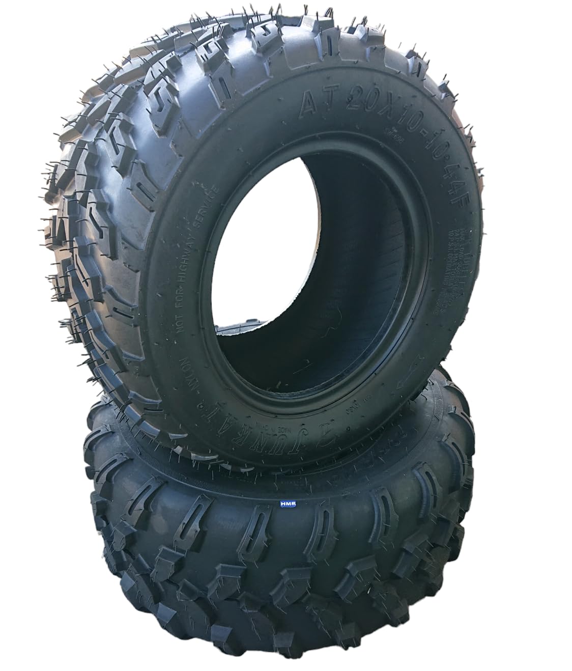 HMParts 2x Reifen 20x10-10 6PR JUNKAI ATV Quad Rasentraktor Aufsitzmäher Schneeräumer von HMParts