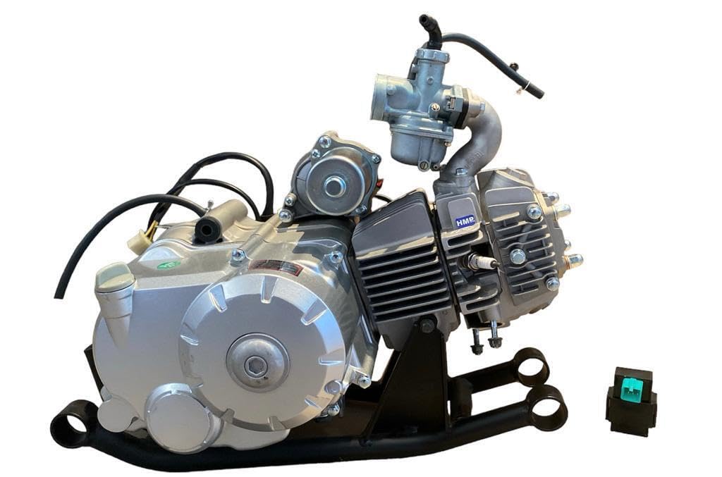 HMParts 4 Takt Motor Set 125 ccm TAO halbautomatik R0123 Anlasser Oben schwarz mit Halter für Motorrad ATV, Quad, Kinderquad HMParts 4 Takt Motor Set 125 ccm TAO halbautomatik R0123 Anlasser Oben schwarz mit Halter für Motorrad ATV, Quad, Kinderquad von HMParts