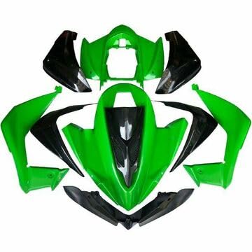 HMParts Verkleidungs Plastik Set Grün/Schwarz Typ 3 Quad ATV 150-250cc Jingling Bashan von HMParts
