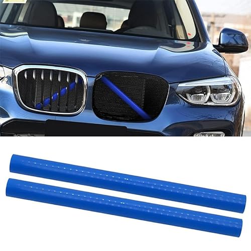 2 Stück Frontgrill Einsatz Streifen für BMW 2er F23 Cabrio (2014-2021), Kühlergrill Zierleiste Front-Kühlergrille Einsätze Auto Grilleinsatz Kühlergrill Trim Zubehör,Blue von HMYOUXUAN