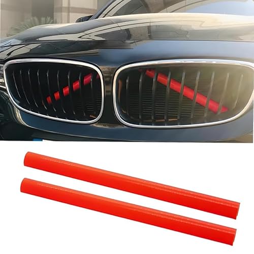 2 Stück Frontgrill Einsatz Streifen für BMW 2er F23 Cabrio (2014-2021), Kühlergrill Zierleiste Front-Kühlergrille Einsätze Auto Grilleinsatz Kühlergrill Trim Zubehör,Red von HMYOUXUAN