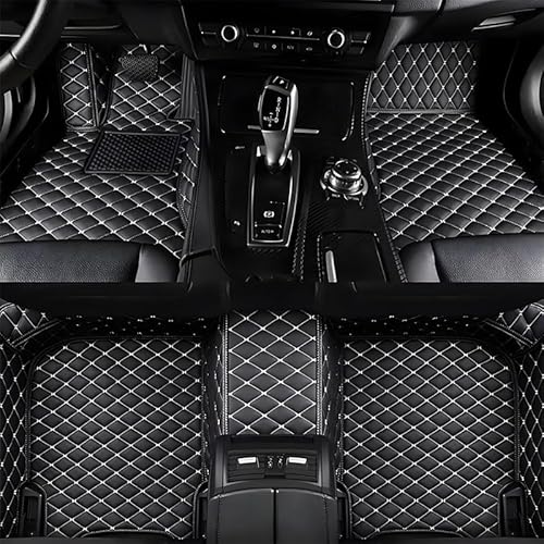 Autofussmatten für VW Touran Cross Typ 1T/GP ab Bj. 2007-2010, PU-Leder Auto Fussmatten Automatten Zubehör Allwetter,Fully Enclosed-Black+White Autofussmatten für VW Touran Cross Typ 1T/GP ab Bj. 2007-2010, PU-Leder Auto Fussmatten Automatten Zubehör Allwetter,Fully Enclosed-Black+White von HMYOUXUAN