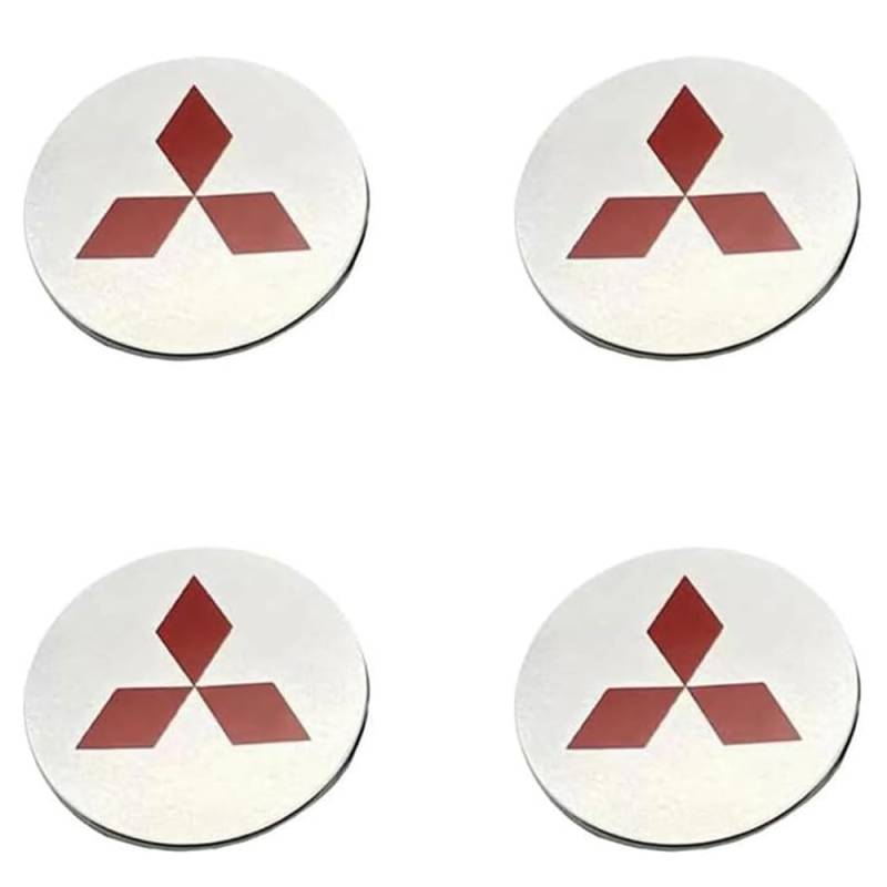 4 Stück Auto Radnabenkappen für Mitsubishi Eclipse Cross 2018 2019 2020 2021 2022 2023 50MM, Staubdicht Radkappen Wasserdicht Felgenkappen Rostfrei Nabenkappen Nabendeckel ZubehöR,C von HNJDM