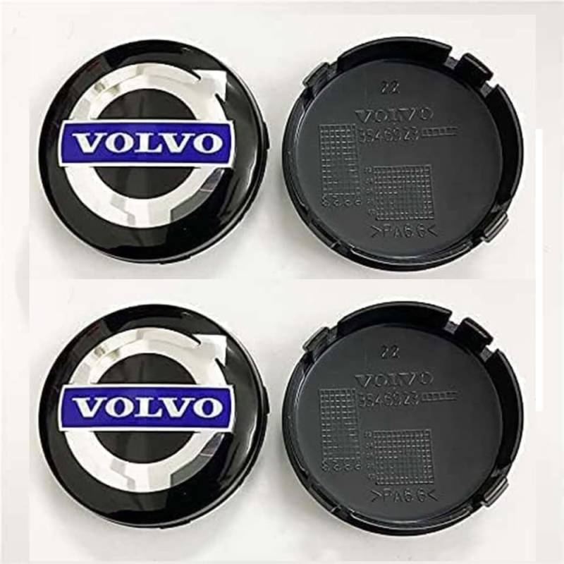 4 Stück Auto Radnabenkappen für Volvo V40 V50 V60 V90 68MM, Radkappen Felgenkappen Nabenkappen Nabendeckel Radnabendeckel Radnabenabdeckung von HNJDM