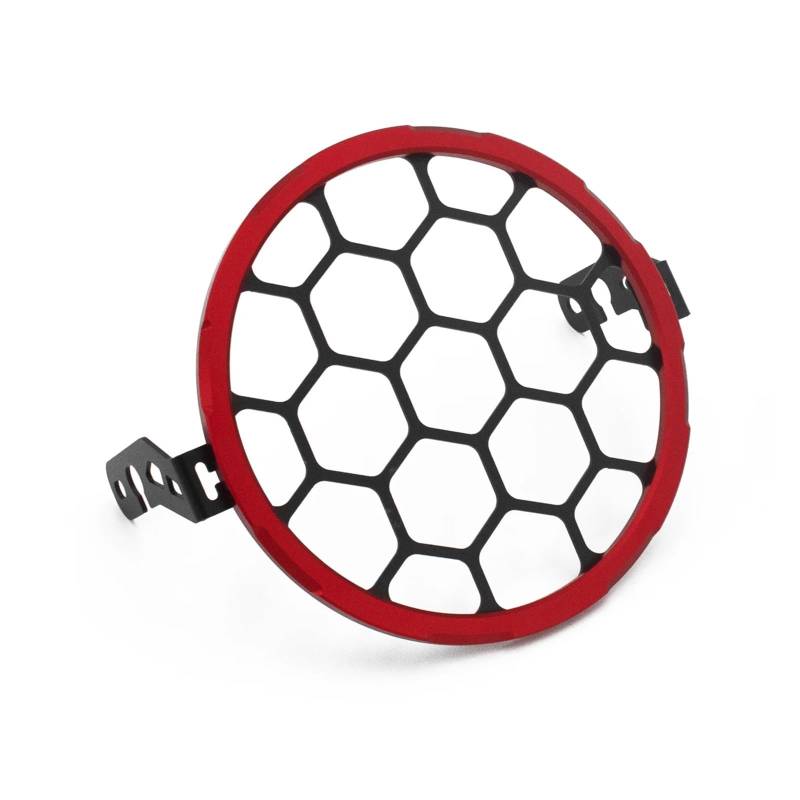 Scheinwerfer Abdeckschutz Protector Für KOVO Motorrad Mesh Scheinwerfer Schutz Halterung Aluminium Metall Kühlergrill Maske Abdeckung Schutz Chrom Angepasst von HNQTVJLY