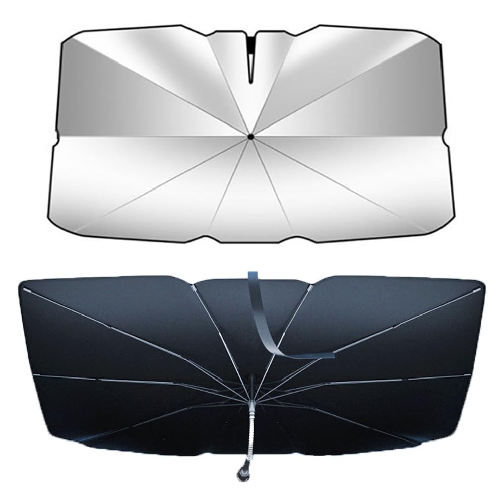Klappbarer Autosonnenschirm für Skoda Octavia Sedan Hatchback (Liftback) NX3 5E3 1Z3 1U2 Sedan Liftback, UV Schutz Einfache Lagerung Auto Sonnenschirm mit gebogenem Griff,ML (135 * 85cm) von HNZZT