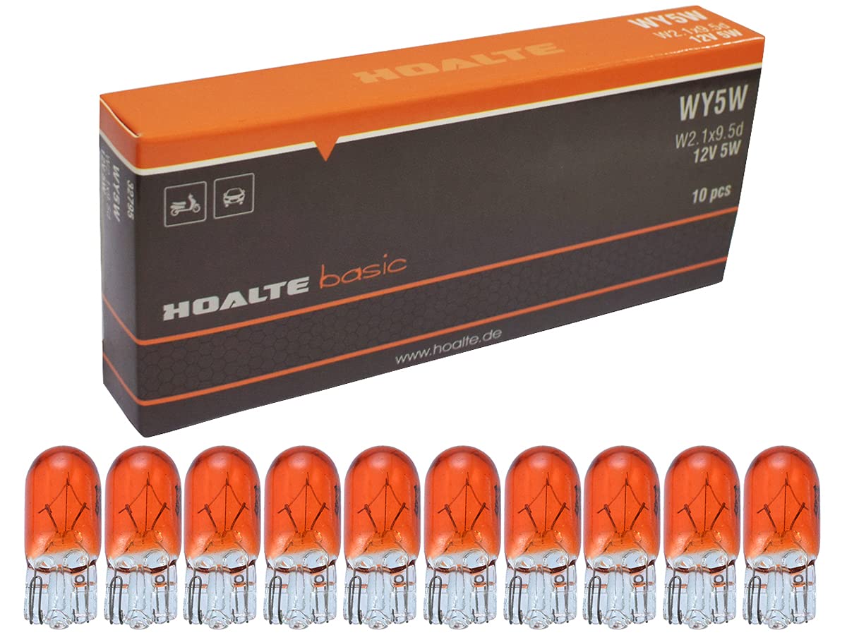 HOALTE 10 Stück WY5W Blinker Licht W2.1 x 9.5d 12V 5W Amber Orange Lampen HOALTE 10 Stück WY5W Blinker Licht W2.1 x 9.5d 12V 5W Amber Orange Lampen von HOALTE