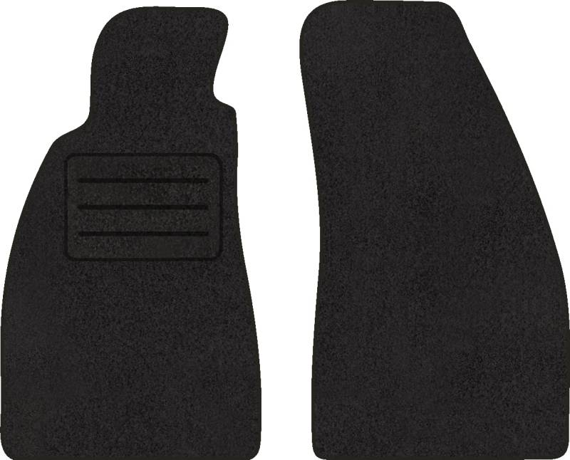Schwarz Velour Vorne Fußmatte für Alfa Romeo Spider II 916 (1995-2005) - 2-teilig - Neue - Passgenau Autoteppich Kompatibel Fahrer und Beifahrer von Hobbycar
