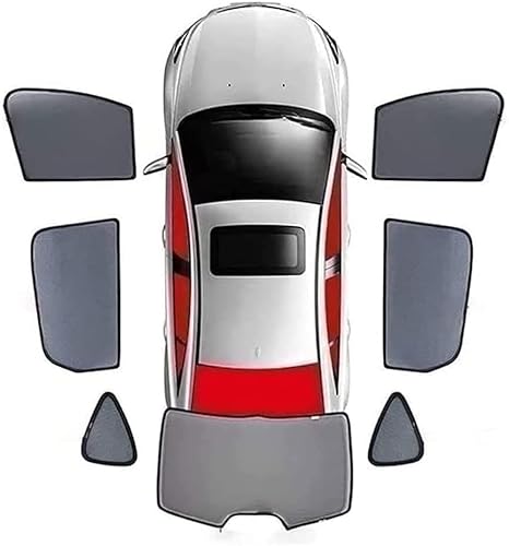 Auto-Seitenfenster-Sonnenschutz für Mitsubishi Colt 2007-2012,Vorne Hinten Seitenscheibe Atmungsaktives Staubschutz PrivatsphäRe Schutz, Sonnenblende ZubehöR,E/7pcs-wholecar von HOCAH