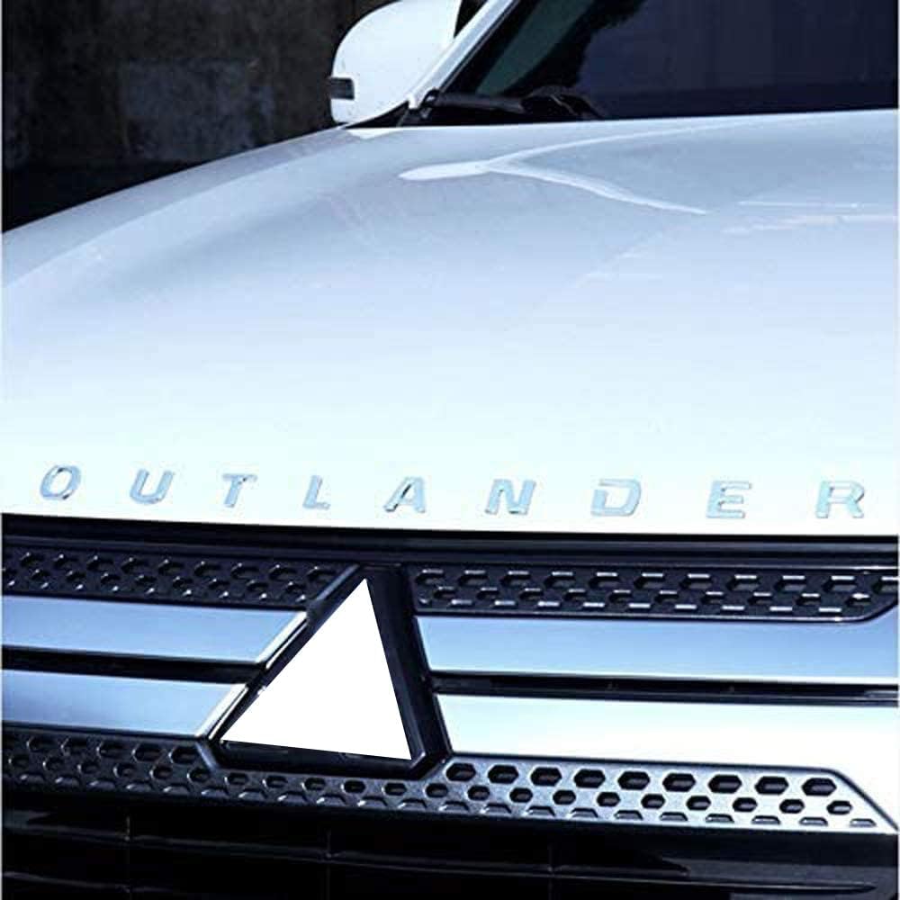 Auto Vorne Hinten Logo Aufkleber 3D Dekoration Emblem Moulding, für Mitsubishi Outlander Auto Zubehör von HOFFTI