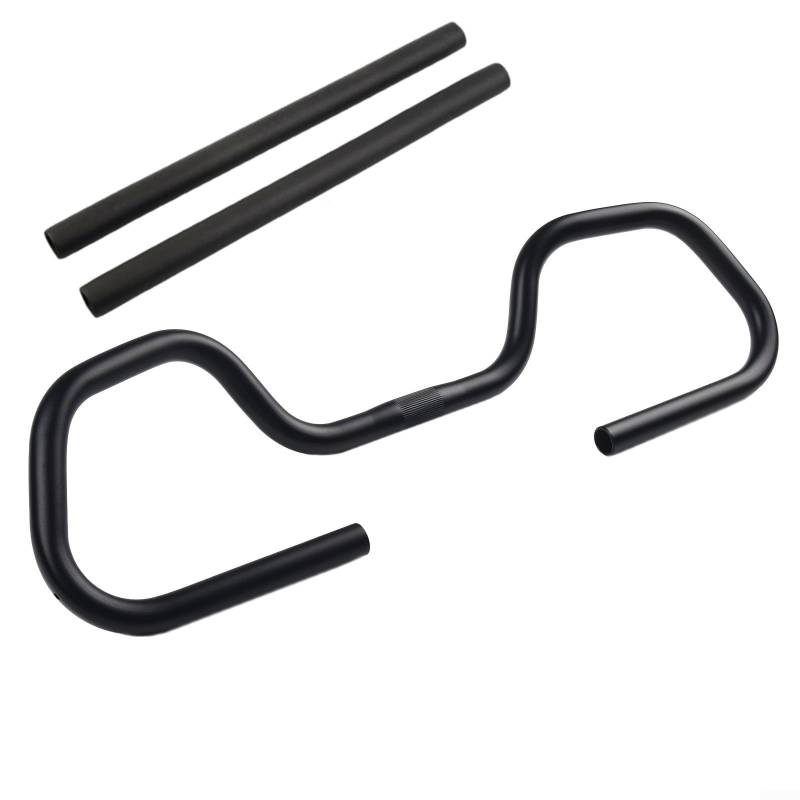 HOHOVYVY Fahrrad Lenker,Fahrrad-Butterfly-Lenker 31,8 MM 580 MM Für Touring- Und Trekking-Fahrrad Mit 2 Griffen(31.8MM handlebar+2PCS grips) von HOHOVYVY