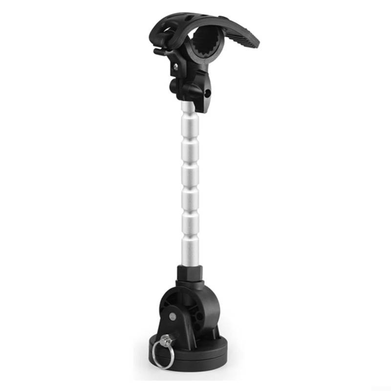 HOHOVYVY Trolling Motor Stabilizer Halterung Für Minn Für Kota Motoren Verstellbar 180° Edelstahl Schwarz + Silber von HOHOVYVY