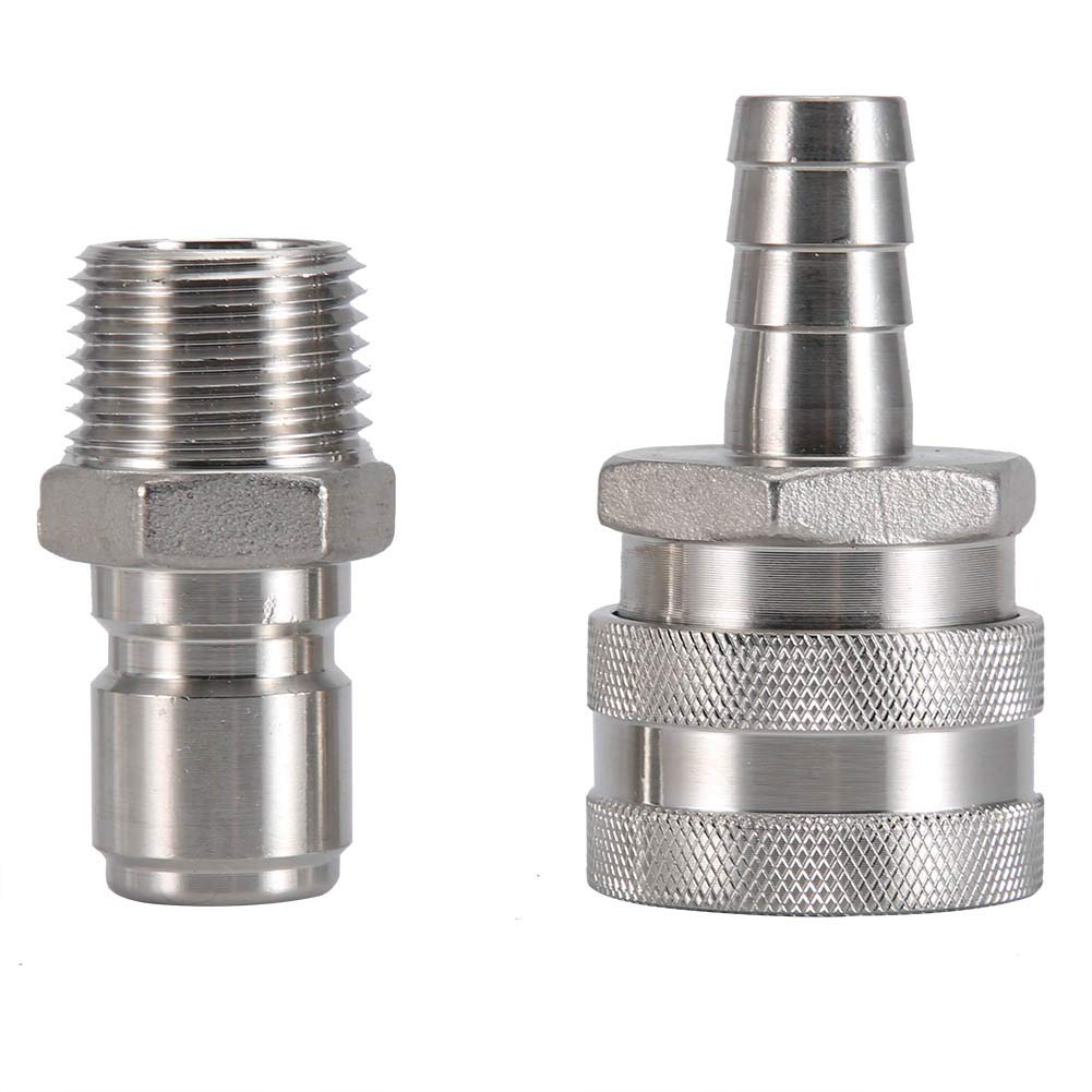 HOHXFYP Homebrew Disconnect,Einfach zu Installierender und Zerlegbarer Bier Schnellverschluss,1/2 "BSP Gewinde,Rostfreier Bier Schnellverschluss,Zum Brauen HOHXFYP Homebrew Disconnect,Einfach zu Installierender und Zerlegbarer Bier Schnellverschluss,1/2 "BSP Gewinde,Rostfreier Bier Schnellverschluss,Zum Brauen von HOHXFYP