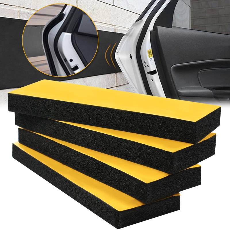 Garagen Wandschutz Autotür Wandschutz Selbstklebend 3cm Extra Dicker Auto Schutz Garage Prallschutz Garagenpolster Türkantenschutz für Ihr Auto,Garagenwand und Parkplatz (4er Set Streifen) von HOIIME