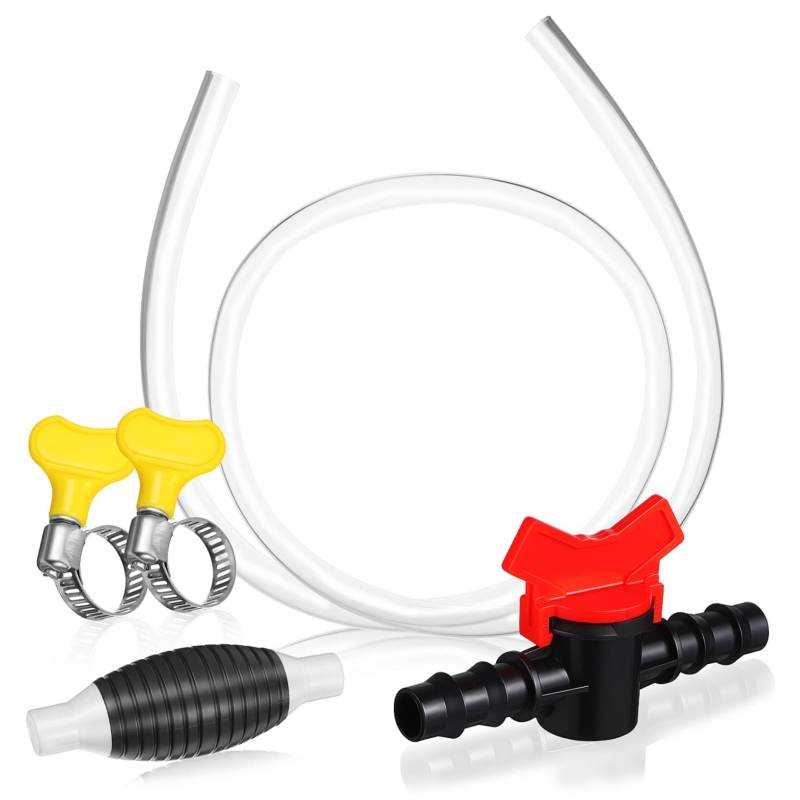 HOLIDYOYO 1Satz Kraftstofftransferpumpe Mit Handpumpe Siphonschlauch Und Rückschlagventil Manuelle Benzinpumpe Für Auto Boot Und Haushalt Langlebiges Und Kunststoffmaterial von HOLIDYOYO